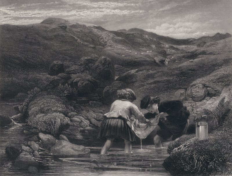 Illustration for Auld Lang Syne by Robert Burns (engraving) by George Harvey