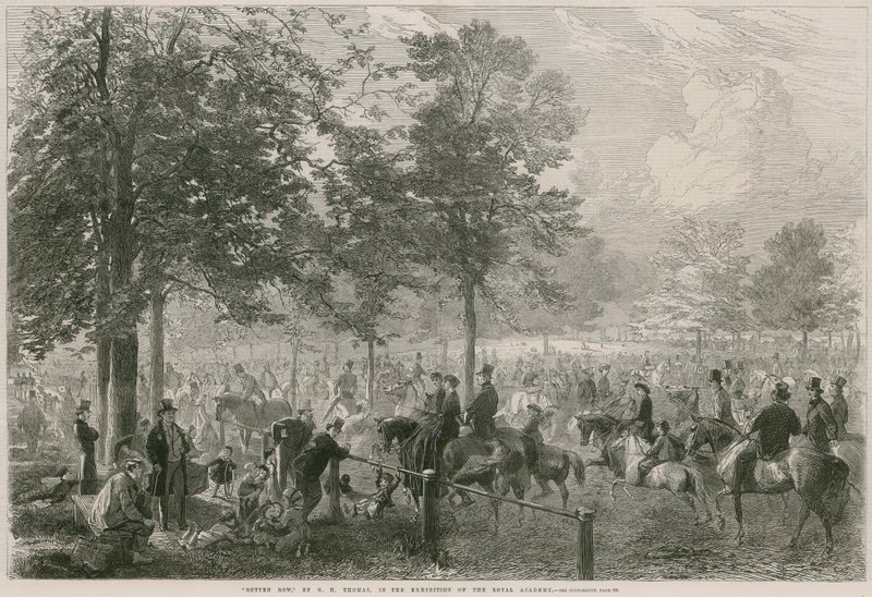 Rotten Row by G H Thomas, in the exhibition of the Royal Academy by George Housman Thomas