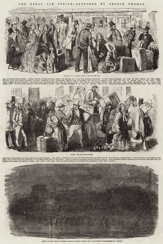 The Great Cab Strike by George Housman Thomas