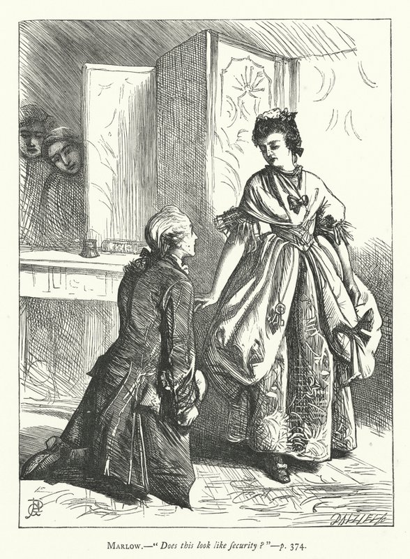 Illustration for She Stoops To Conquer by George John Pinwell