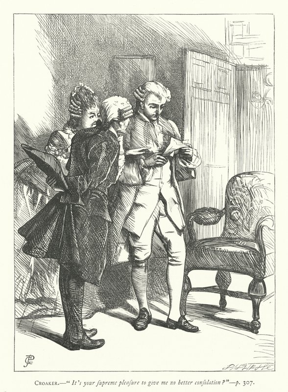 Illustration for The Good-Natured Man by George John Pinwell