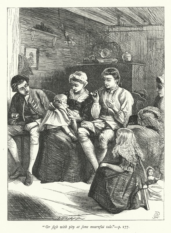 Illustration for The Traveller by George John Pinwell