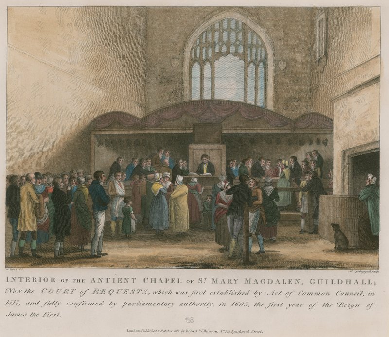 Interior of the ancient chapel of St Mary Magdelene, Guildhall by George Jones
