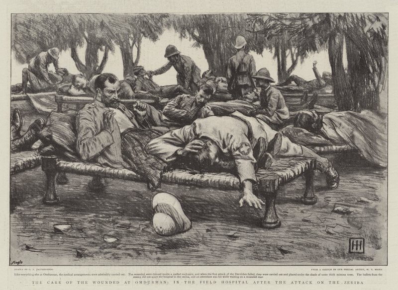The Care of the Wounded at Omdurman, in the Field Hospital After the Attack on the Zeriba by George Percy Jacomb Hood