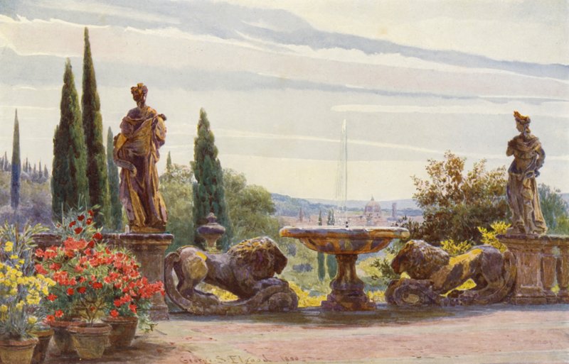 Italian Gardens: Florence from the Villa Palmieri by George Samuel Elgood