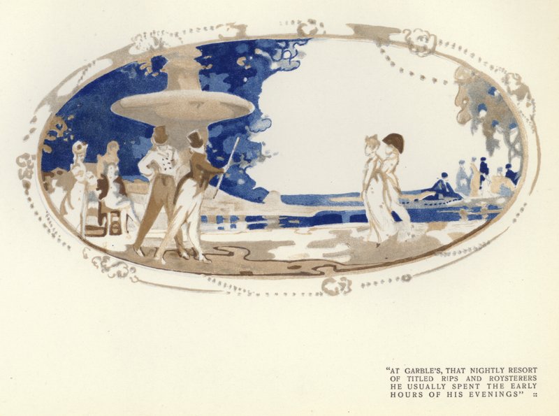 Illustration for The Happy Hypocrite by Max Beerbohm by George Sheringham