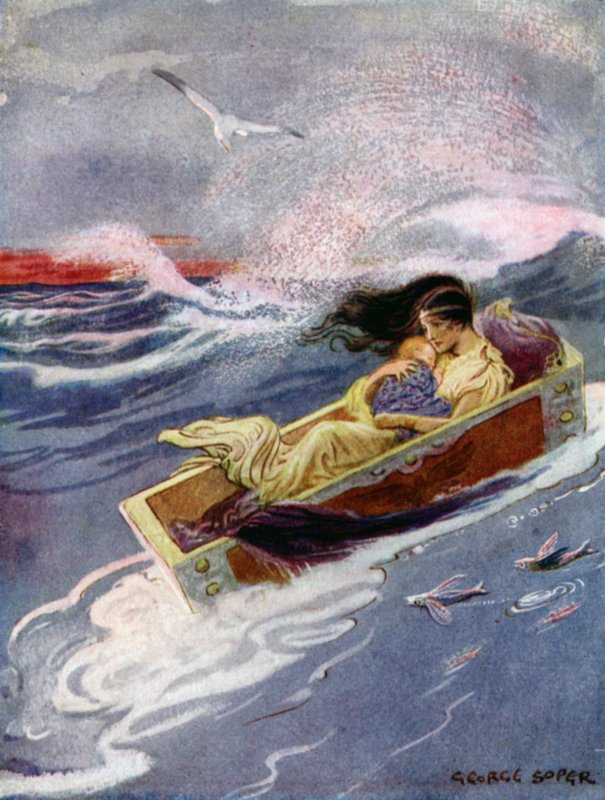And away and out to sea floated the mother and her babe by George Soper