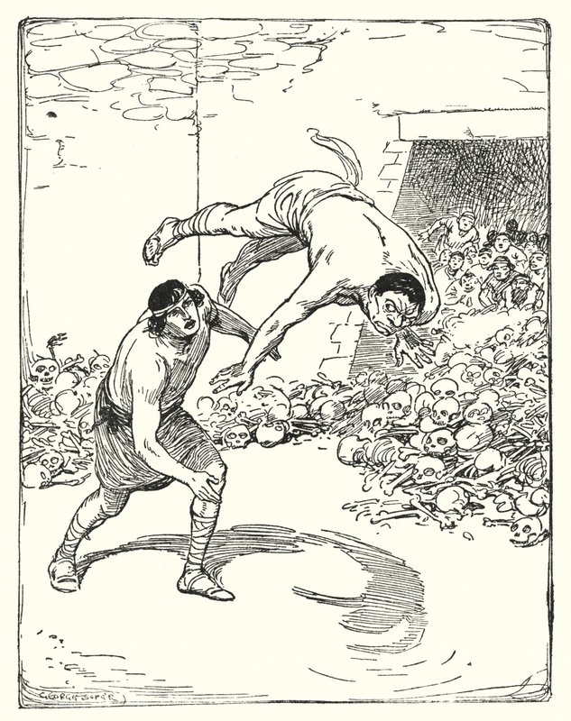 Theseus: "Theseus Pitched Him Right Over His Shoulder on the Ground" by George Soper