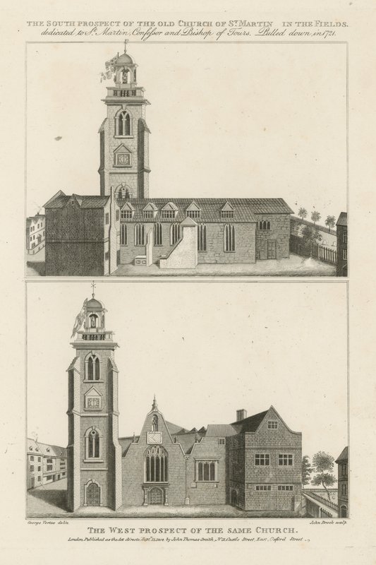Two Prospects of St Martin in the Field by George Vertue