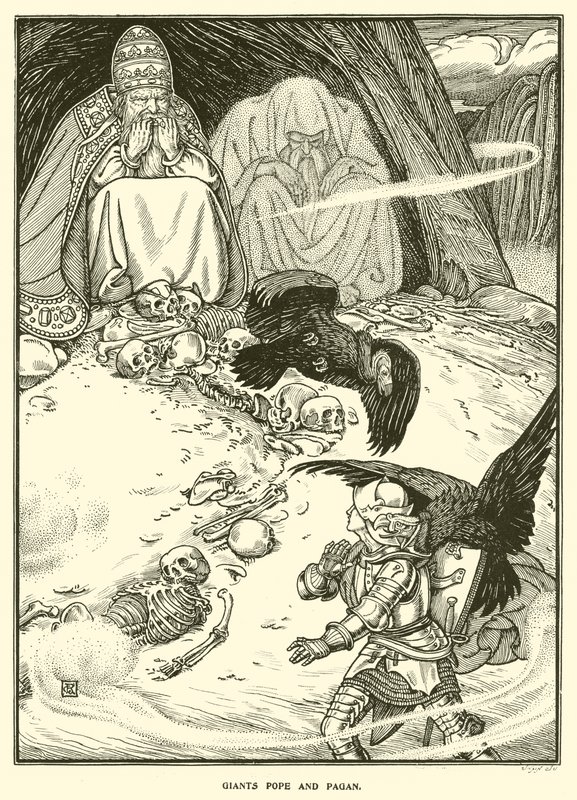 Giants Pope and Pagan by George Woolliscroft Rhead