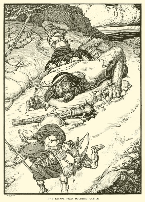 The Escape from Doubting Castle by George Woolliscroft Rhead