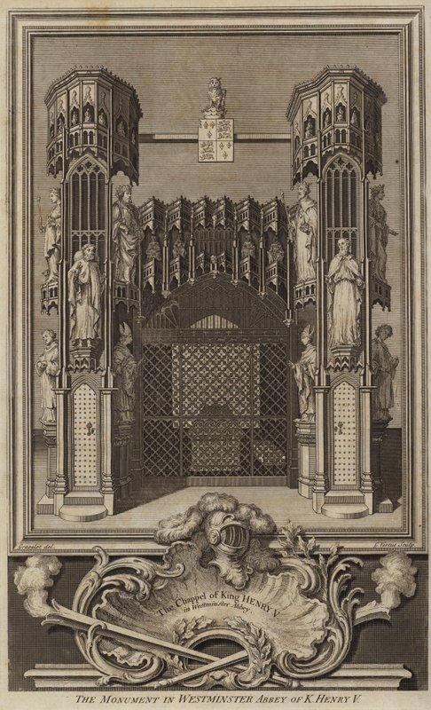 Monument in Westminster Abbey of King Henry V by George after Vertue
