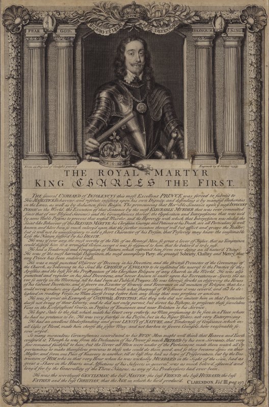 The Royal Martyr King Charles I by George after Vertue