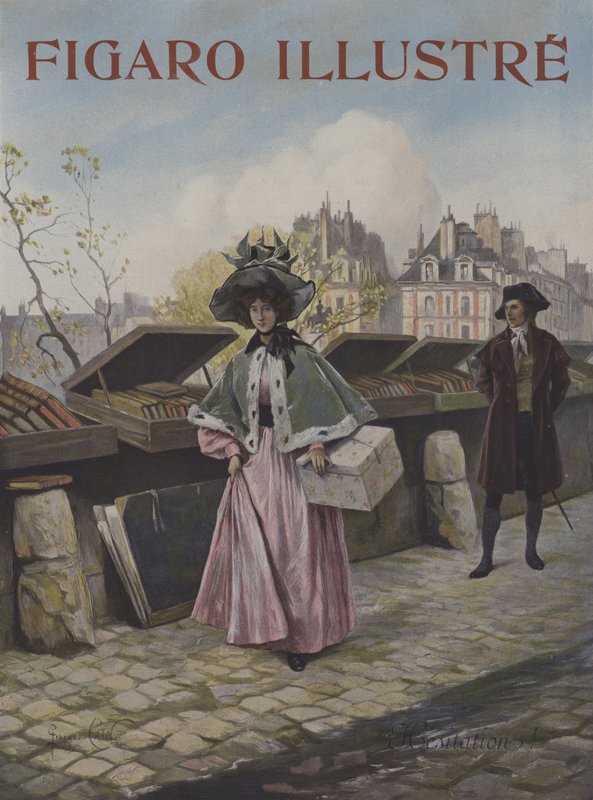 Hesitation (Cover of Le Figaro Illustre, October 1897) by Georges Jules Auguste Cain