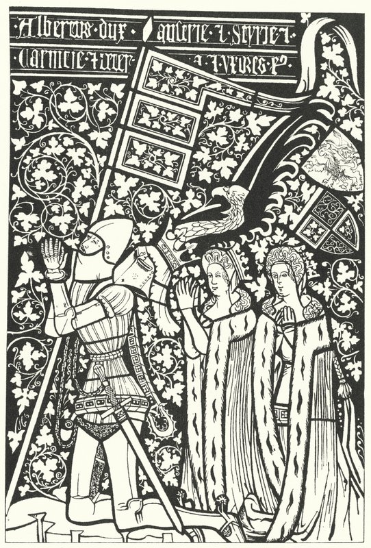 Albert III, Duke of Austria, with His Two Wives, Elisabeth of Bohemia and Beatrice of Nuremberg by German School