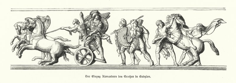 Alexander the Great entering Babylon, 331 BC by German School