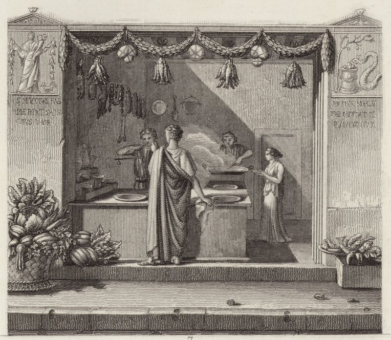 Ancient Roman Shop. Illustration for Bilder-Atlas by German School