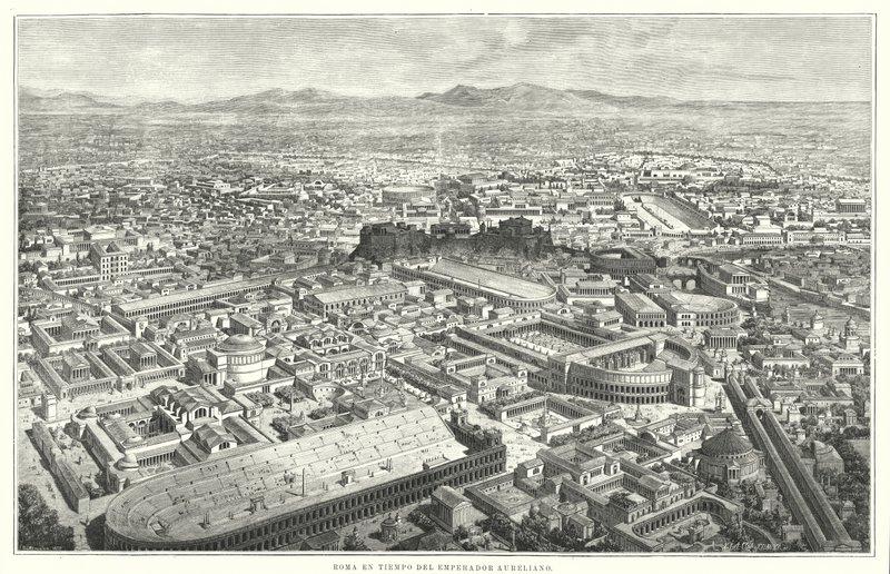 Ancient Rome in the time of the Emperor Marcus Aurelius by German School