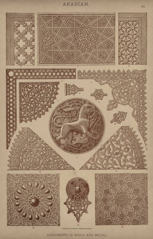 Arabian, Ornaments in Wood and Metal by German School