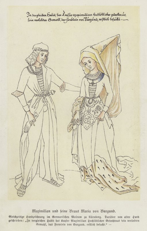 Archduke Maximilian of Austria and his bride, Mary of Burgundy by German School