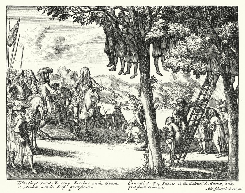 Atrocities Committed Against Irish Protestants by James II and the Comte d