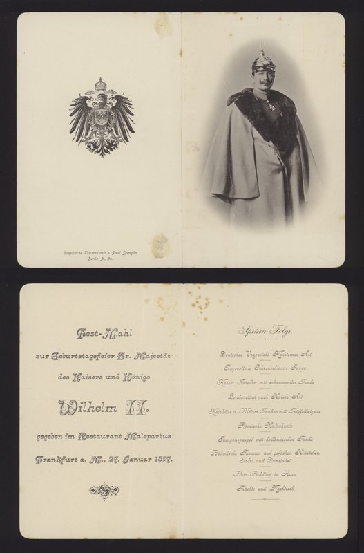 Banquet in honour of the birthday of Kaiser Wilhelm II of Germany, Frankfurt, 27 January 1897 by German School