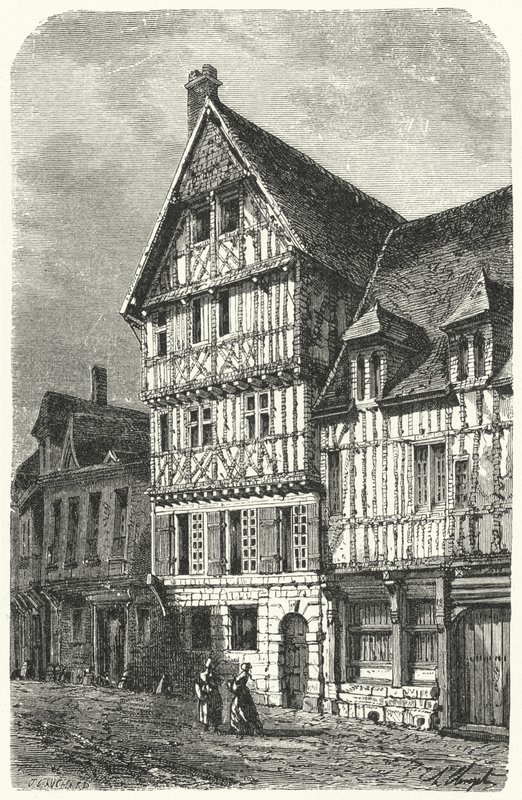 Birthplace in Rouen of French playwright Pierre Corneille by German School
