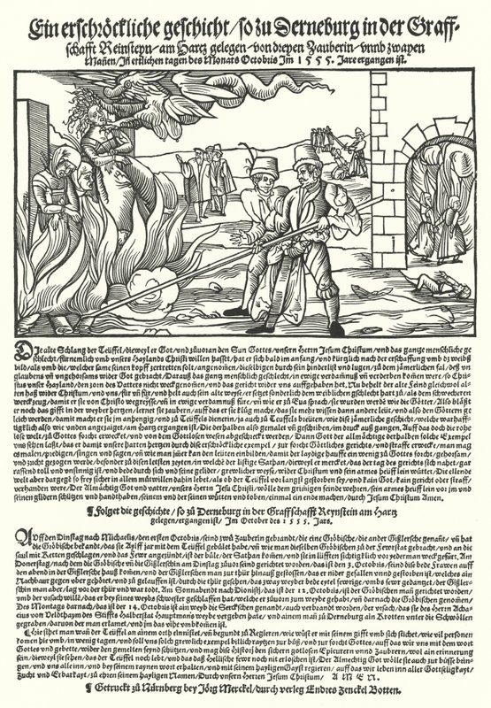 Burning of Witches in the County of Regenstein, in the Harz, Germany by German School