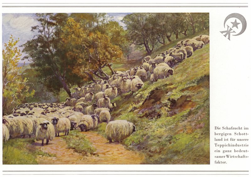 Business of carpet manufacturers Halbmond-Teppichfabrik Von Koch Und Te Kock by German School