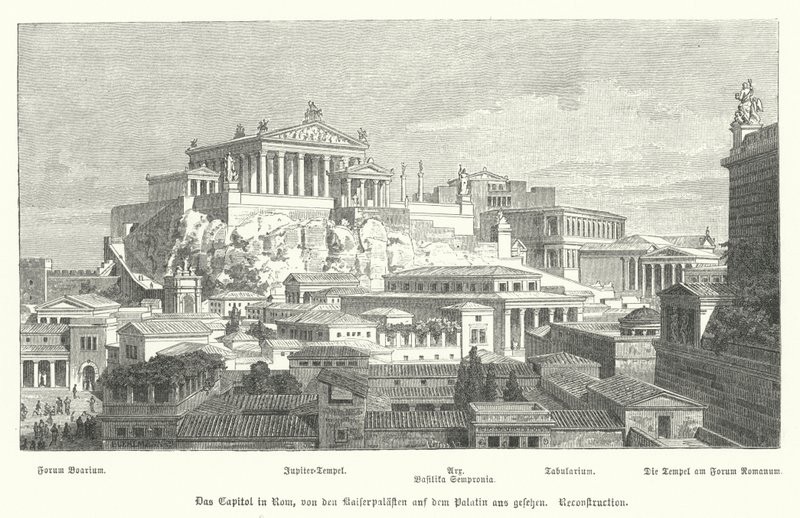Capitoline Hill, ancient Rome by German School