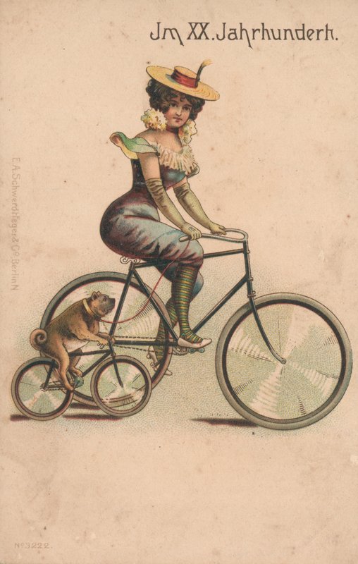 Card celebrating the turn of 1900 by German School