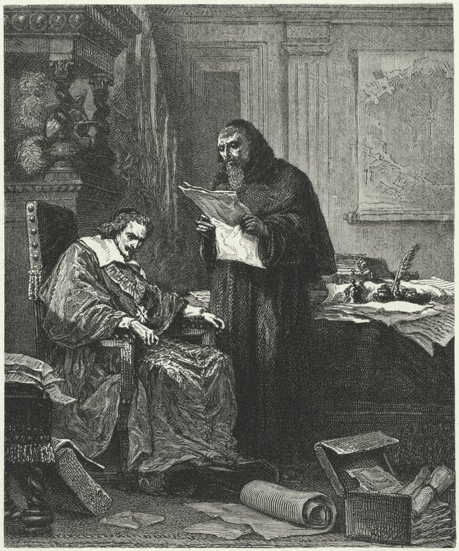 Cardinal Richelieu and his confidant and agent Pere Joseph by German School