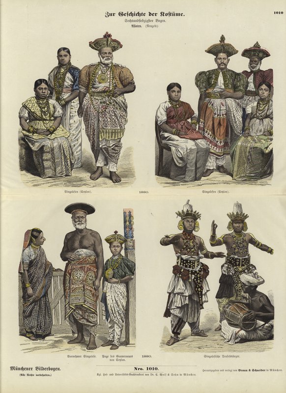 Ceylonese Costumes, 1880 by German School