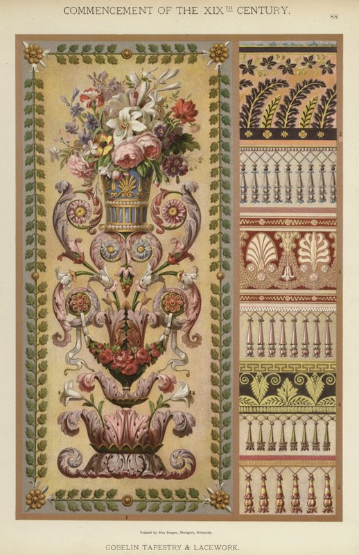 Commencement of the 19th Century, Gobelin Tapestry and Lacework by German School