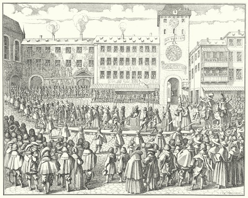 Coronation Procession of Matthias, Holy Roman Emperor in 1612 by German School