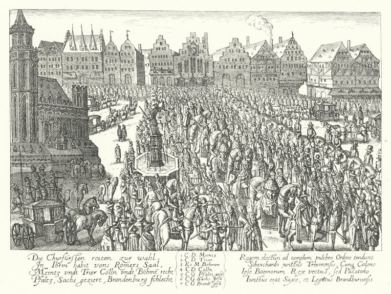 Coronation Procession of the Holy Roman Emperor Ferdinand II, Frankfurt by German School