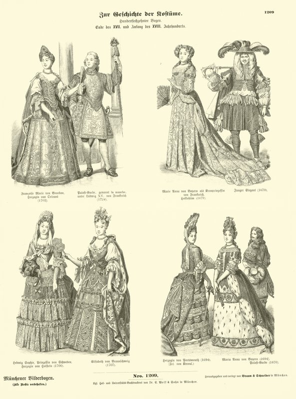 Costumes of Royalty and the Nobility, Late 17th and Early 18th Century by German School