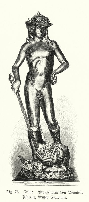 David, Bronze Statue by Donatello by German School