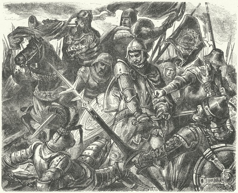 Death of Peter of Castile at the hands of Henry of Trastamara by German School