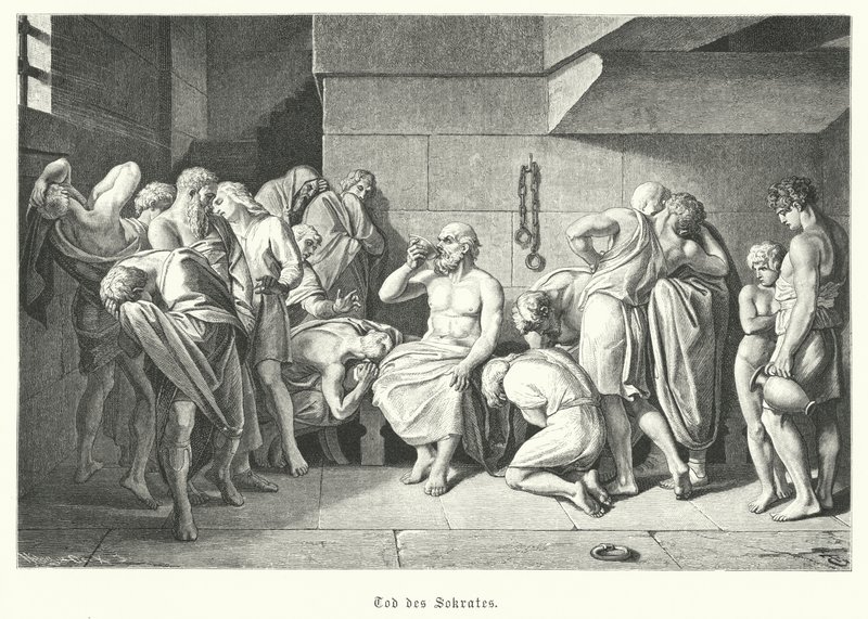 Death of the Ancient Greek philosopher Socrates, 399 BC by German School