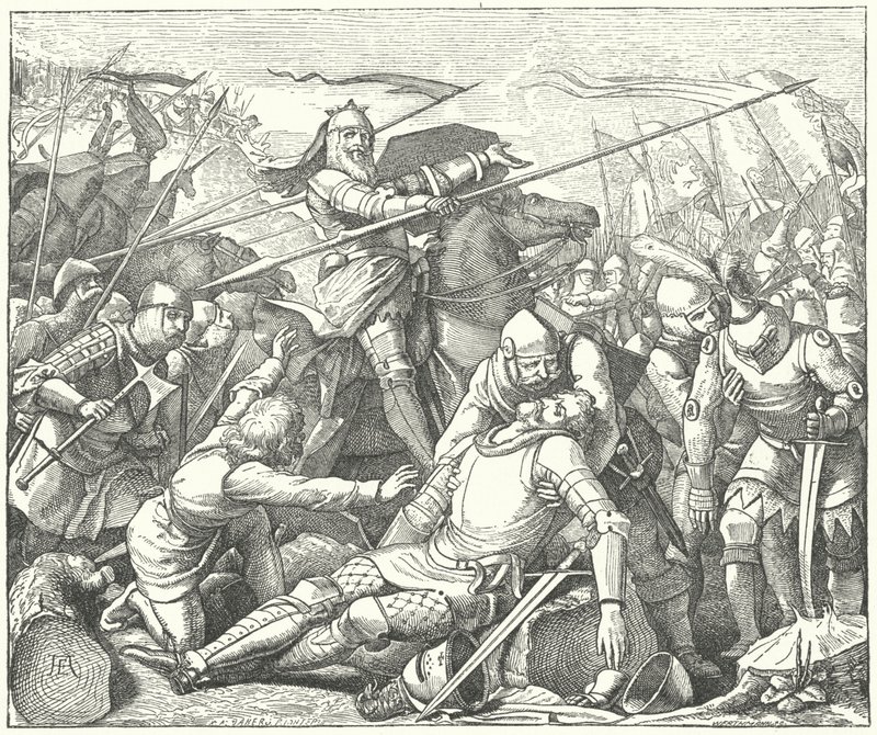 Eberhard II, Count of Wurttemberg, at the Battle of Doffingen by German School