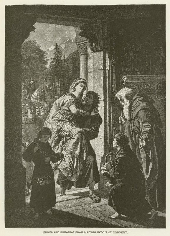 Ekkehard bringing Frau Hadwig into the convent by German School