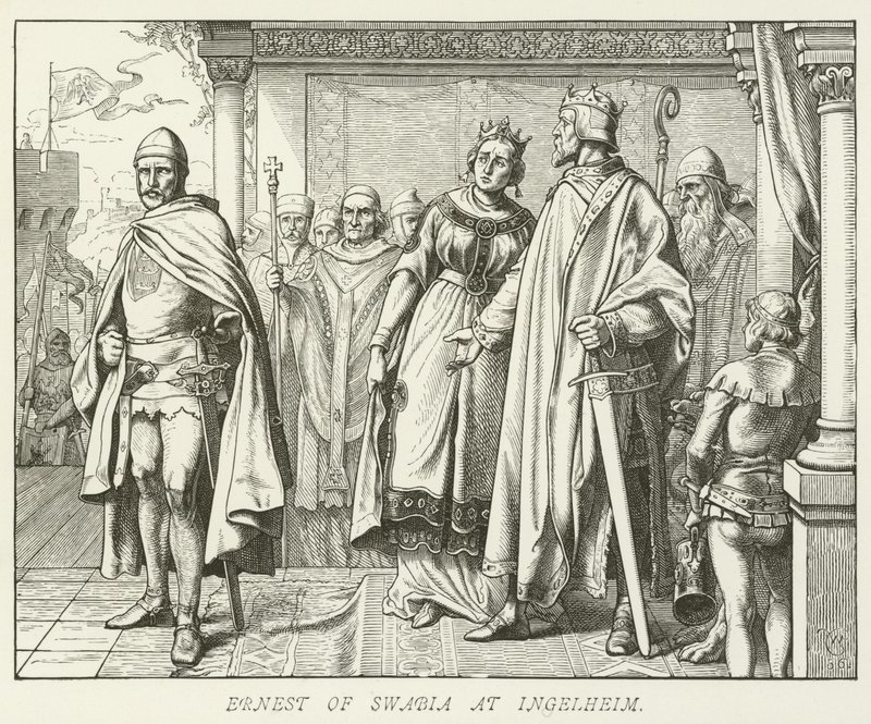 Ernest of Swabia at Ingelheim by German School