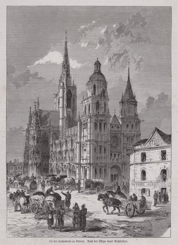 Evreux Cathedral, Normandy, France by German School