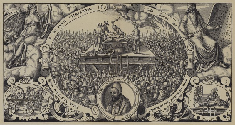 Execution of Lippold ben Chluchim, Master of the Mint of Brandenburg, Berlin, 28 January 1573 by German School