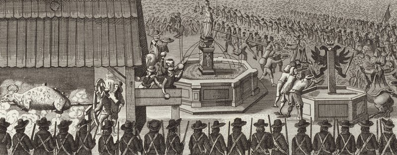 Festival in Frankfurt-am-Main, Germany, in celebration of the coronation of a Holy Roman Emperor (Illustration for Bilder-Atlas) by German School