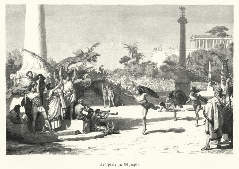 Festival in Olympia, Ancient Greece by German School