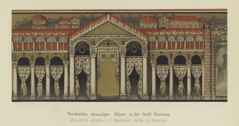 Former Palace of Theoderic the Great, King of the Ostrogoths, in Ravenna, Italy by German School