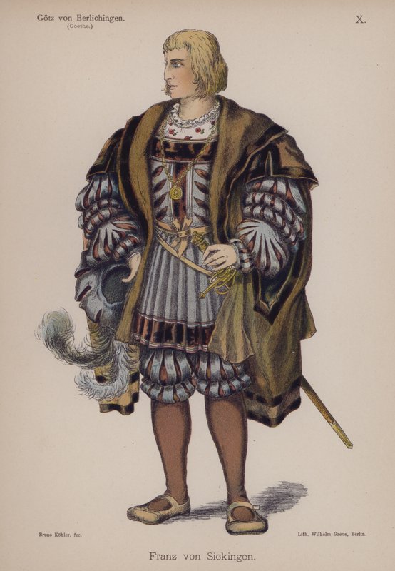 Franz von Sickingen, from Gotz von Berlichingen by Goethe by German School