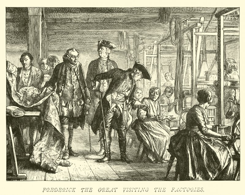Frederick the Great Visiting the Factories by German School